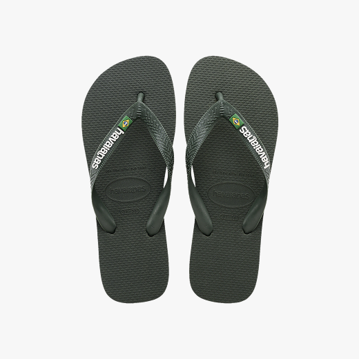 Chanclas Brasil logo verde oliva